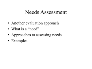 Needs Assessment - Michigan State University