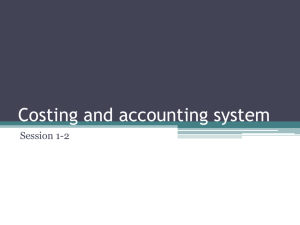 Costing and accounting system