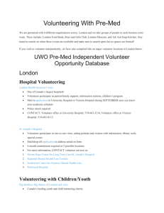 Pre-Med Volunteer Database 2012-2013 - Western Pre