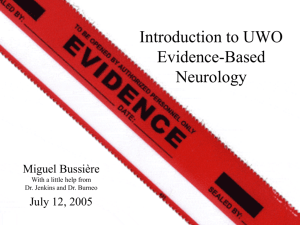Introduction to Evidence Based Neurology