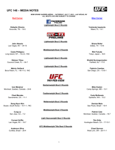 UFC 148 Media Notes