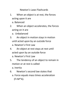 Newton's Laws Flashcards