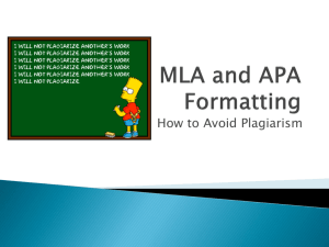 MLA and APA Formatting