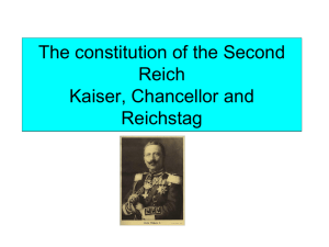 The constitution of the Second Reich Kaiser