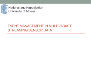 Event management in Multivariate Streaming sensor DATA