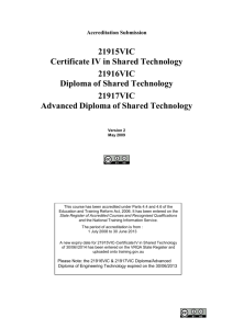 Certificate IV in Shared Technology * 21915VIC