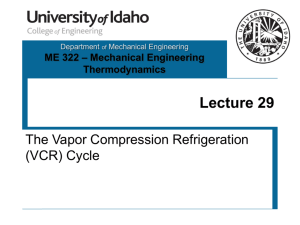 Vapor Compression Refrigeration Cycles