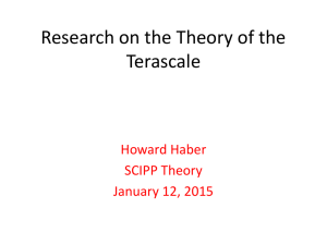 Research on the Theory of the Terascale