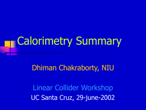 Working Group Summary: Calorimetry