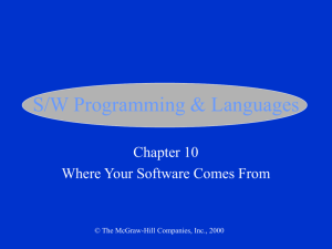 Chapter 10: Software Programming and Languages