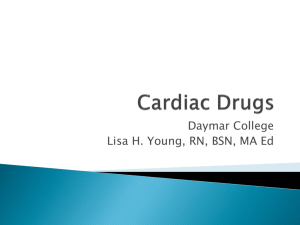 Cardiac Drugs PowerPoint Presentation