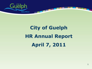 City of Guelph HR Annual Report April 7, 2011