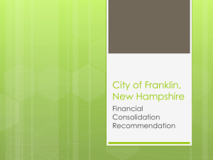 City of Franklin Financial Consolidation Recommendation