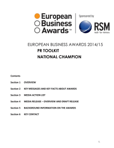 Press Coverage Package - The European Business Awards