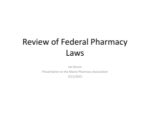 Review of Federal Pharmacy Laws