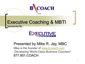 Executive Coaching & MBTI