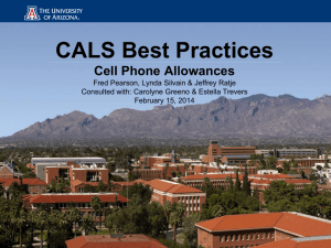 CALS Best Practices Cell Phone Allowances