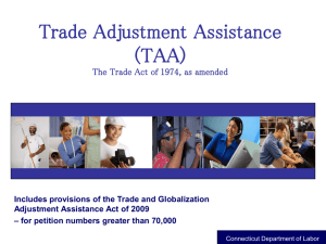 TRA/TAA - Connecticut Department of Labor