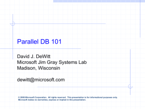 Parallel DB 101