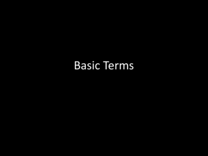 basic film terms