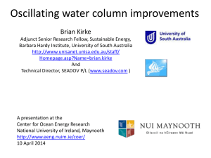 Oscillating water column improvements - Presentation