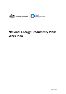 Work Plan - Energy Council