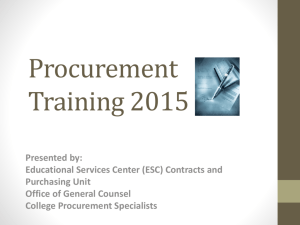 Procurement Training Slides 2015 Final