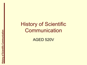 History of Scientific Communication