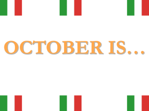 October is Italian Heritage Month