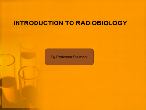 Intro to Radiobiology