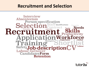 5. Recruitment and Selection