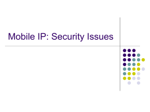 Mobile IP: General Security Issues