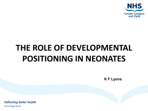 the role of developmental therapy in a surgical neonatal unit
