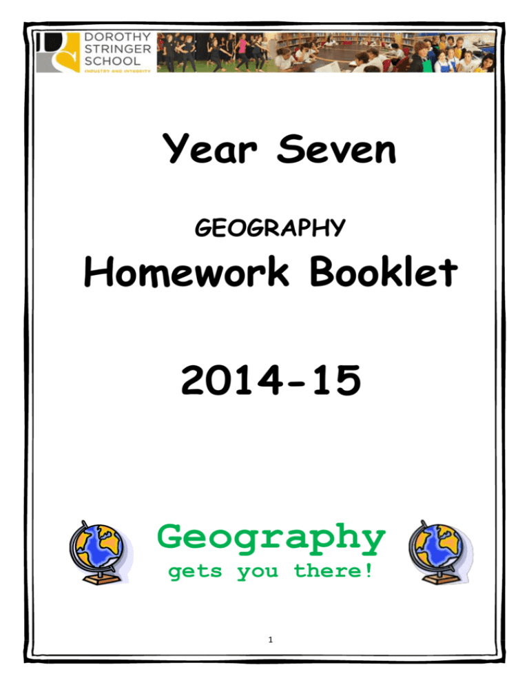 year 7 geography homework booklet