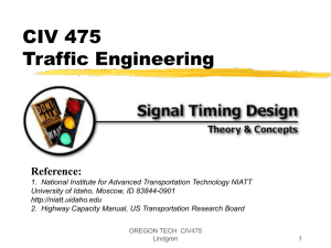 Signal Timing - Oregon Institute of Technology