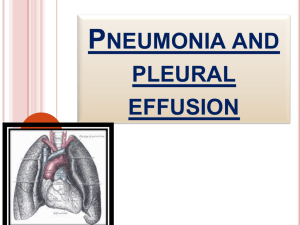 Pneumonia and pleural effusion
