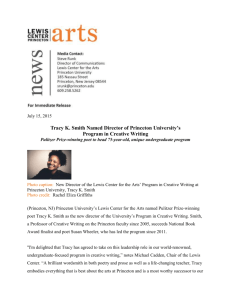 Tracy K. Smith Named Director of Princeton University's Program in