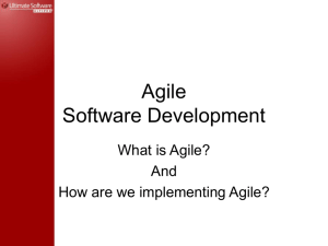 About Agile Development at Ultimate Software