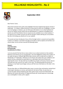 September 2014 - Hillhead High School