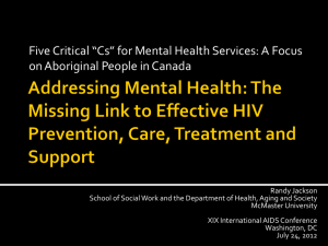 7th International Policy Dialogue: HIV/AIDS and Mental Health