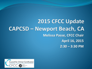2015 CFCC Update