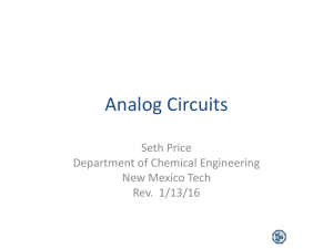 Analog Circuits - New Mexico Tech