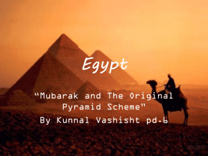 Egypt - Revolutions-past-present