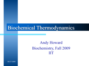 Biochemical Thermodynamics