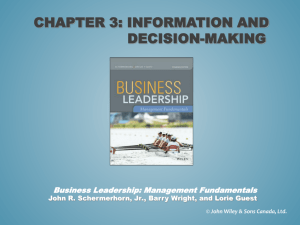 Chapter 7: Information and Decision Making
