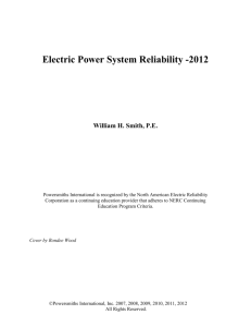 Electric Power System Reliability