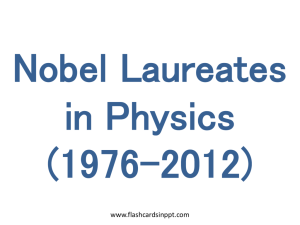 Nobel Laureates in Physics (1976