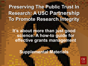 preserving the public trust in research