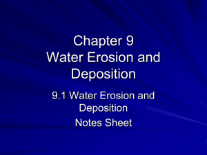 Chapter 9 Water Erosion and Deposition