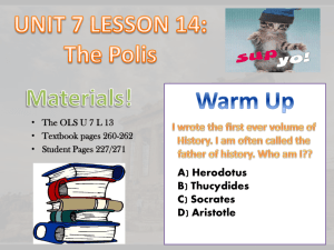 UNIT 7 LESSON 14 *POLIS*